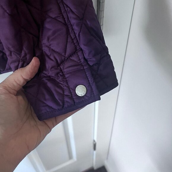 LLBean, Women's Quilted Riding Jacket, Deep Purple, Large - Picture 4 of 7